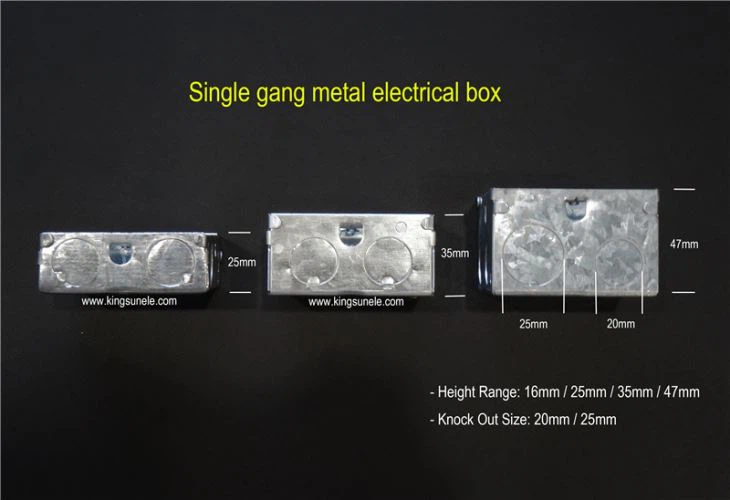 25mm 1 Gang Metal Box With Brass Terminal